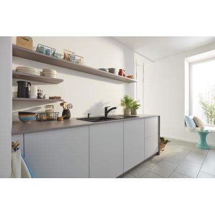 GROHE 1021652430 - Skysto muilo dozatorius CONTEMPORARY 500 ml iš nerūdijančio plieno/juodas