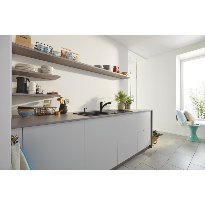 GROHE 1021652430 - Skysto muilo dozatorius CONTEMPORARY 500 ml iš nerūdijančio plieno/juodas