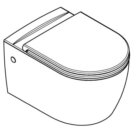 GROHE 103848SH00 - Pakabinamas unitazas START ROUND CERAMIC 368 × 543 mm patvari balta