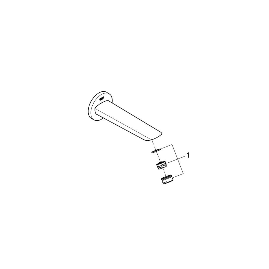 GROHE 13255001 - Vonios nutekamasis vožtuvas BAUCOSMOPOLITAN 171 mm blizgus chromas