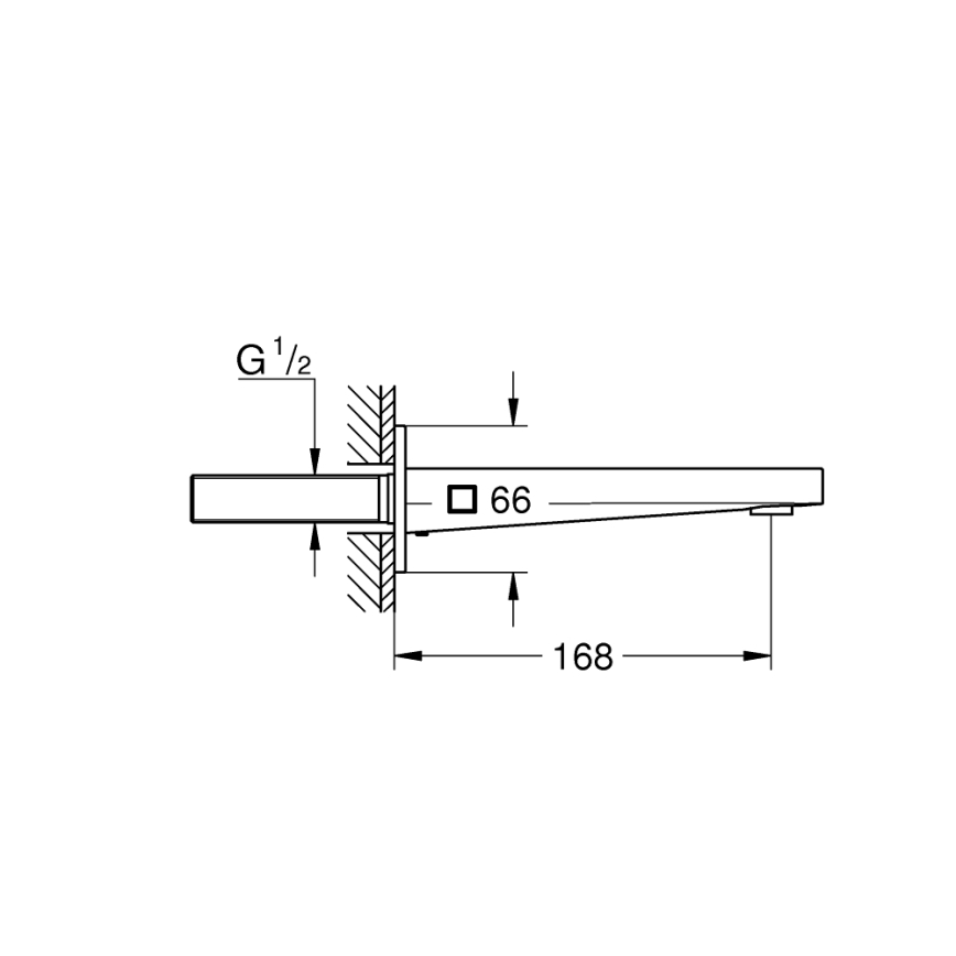 GROHE 13404003 - Vonios nuotėkas PLUS 168 mm blizgus chromas