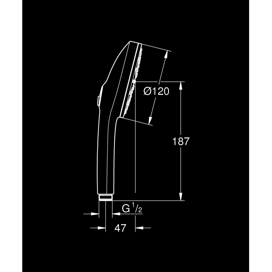 GROHE 1348640000 - Rankinė dušo galvutė VITALIO JOY+ 120 mm blizgus chromas