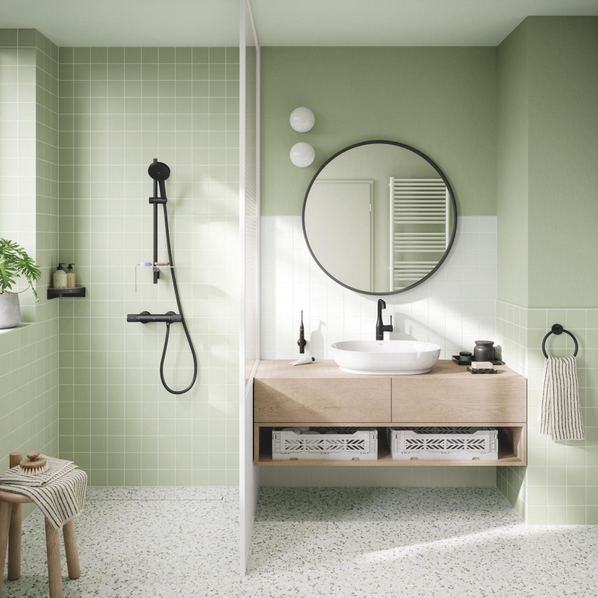 GROHE 1348662430 - Dušo rinkinys VITALIO JOY+ 120 mm juodas