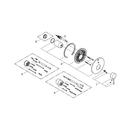 GROHE 19285001 - Vonios maišytuvas potinkinei montavimui ESSENCE, blizgus chromas