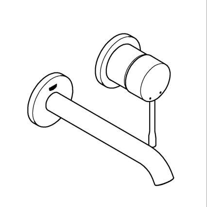 GROHE 19408001 - ESSENCE praustuvo maišytuvas, 183 mm, blizgus chromas