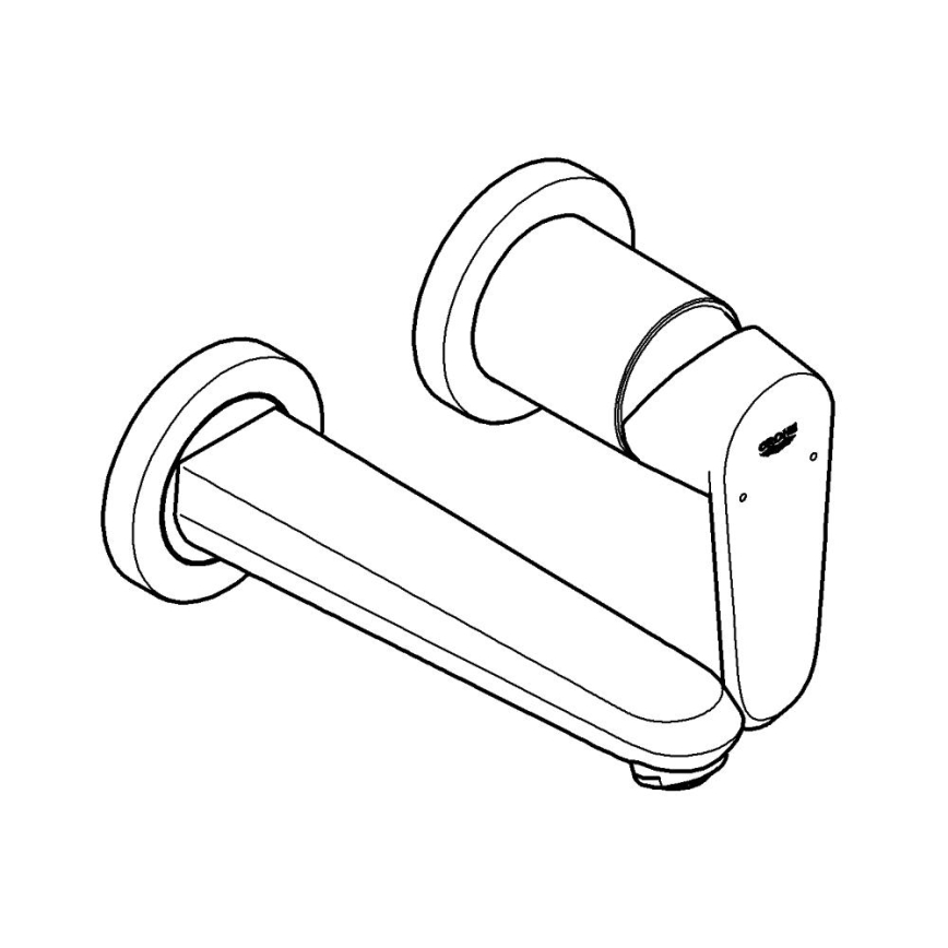 GROHE 19573002 - Dviejų skylių praustuvo maišytuvas EURODISC COSMOPOLITAN 11x17 cm chromas