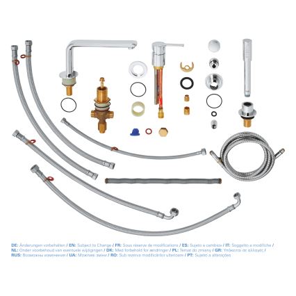 GROHE 19577001 - Keturių skylių vonios maišytuvas LINEARE, blizgus chromas