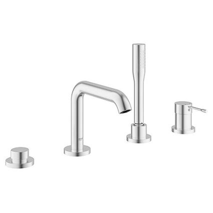 GROHE 19578DC1 - Keturių skylių vonios maišytuvo komplektas ESSENCE, nerūdijančio plieno
