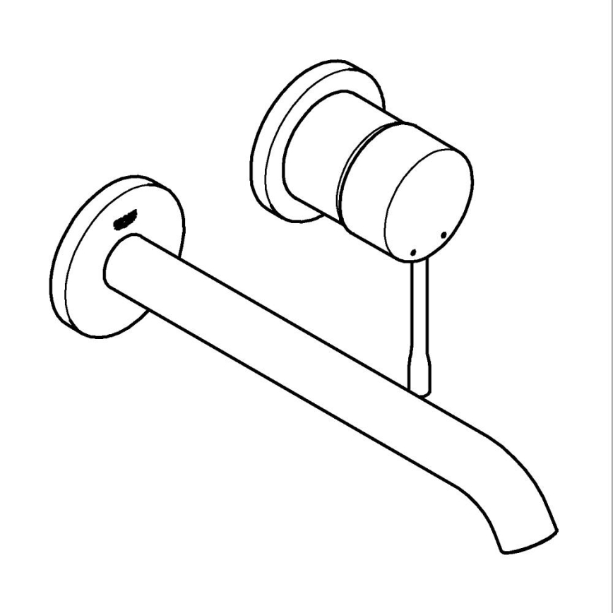 GROHE 19967DL1 - Praustuvo dviejų skylių maišytuvas ESSENCE 230 mm bronzinis