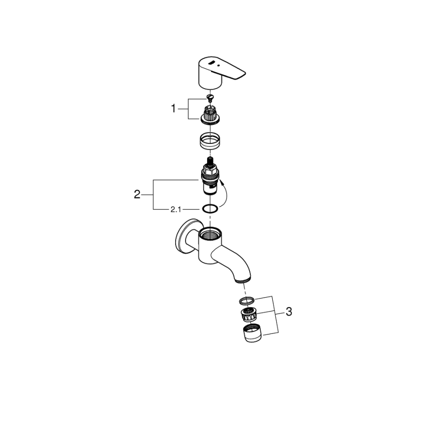 GROHE 20238001 - Išleidimo vožtuvas DN 15, blizgus chromas