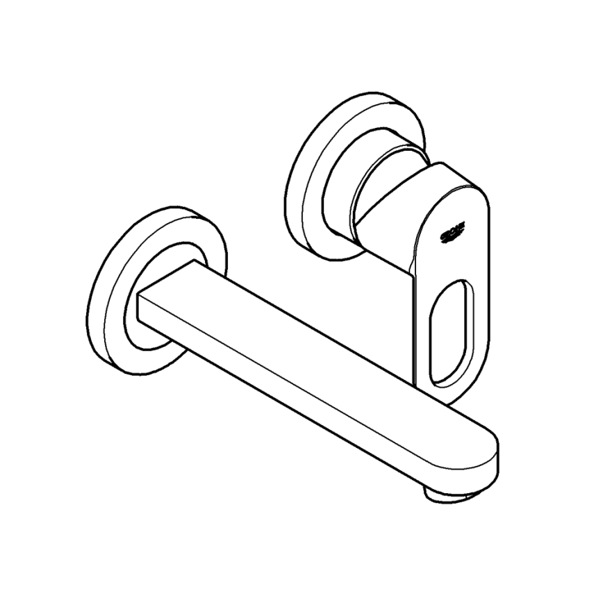 GROHE 20289000 - Praustuvo dviejų angų maišytuvas BAULOOP 110 mm blizgus chromas