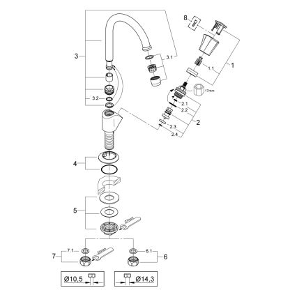 GROHE 20393001 - Statomasis ventilis COSTA L DN 15, blizgus chromas