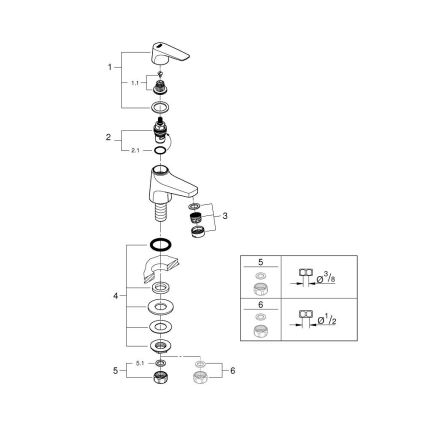 GROHE 20577000 - START FLOW stalviršio montuojamas vožtuvas DN 15, blizgus chromas