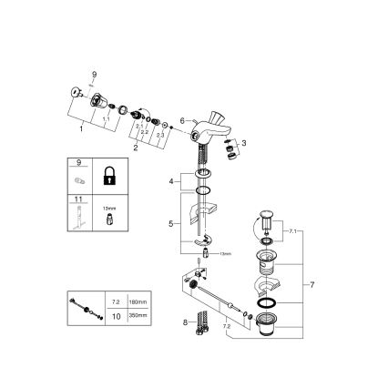 GROHE 21390001 - Praustuvo maišytuvas COSTA L, DN 15, blizgus chromas