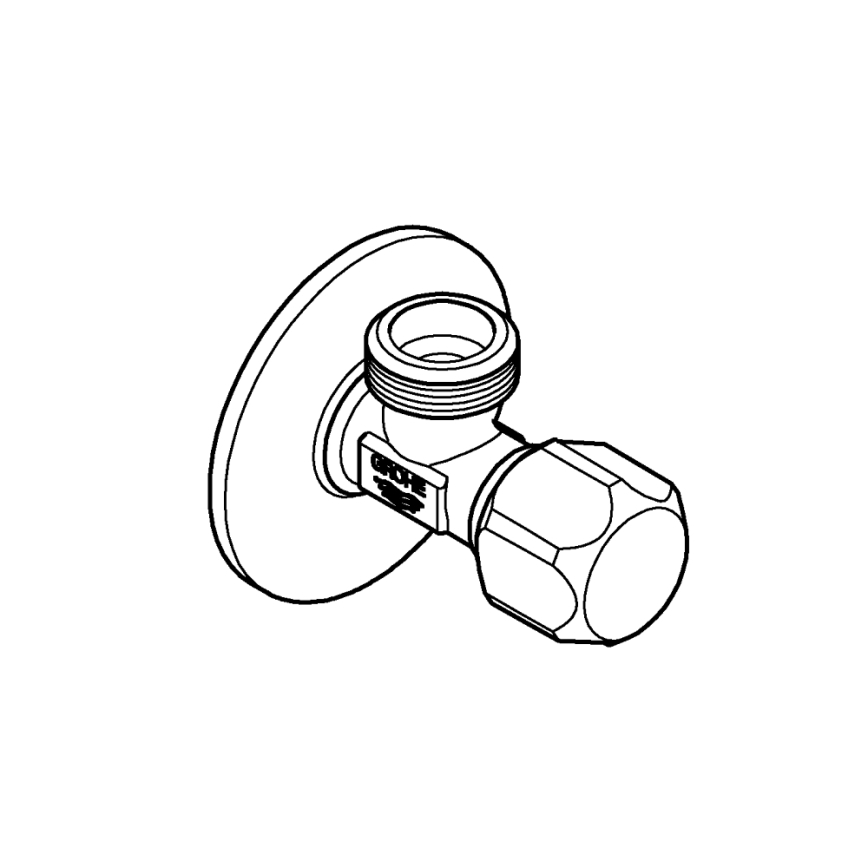 GROHE 22025000 - kampinis vožtuvas UNIVERSAL DN 15 blizgus chromas