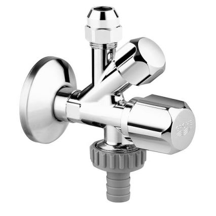 GROHE 22035000 - Kombinuotas kampinis ventilis UNIVERSAL DN 15 blizgus chromas