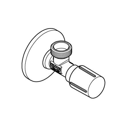 GROHE 22041001 - Kampinis ventilis DN 15 blizgus chromas