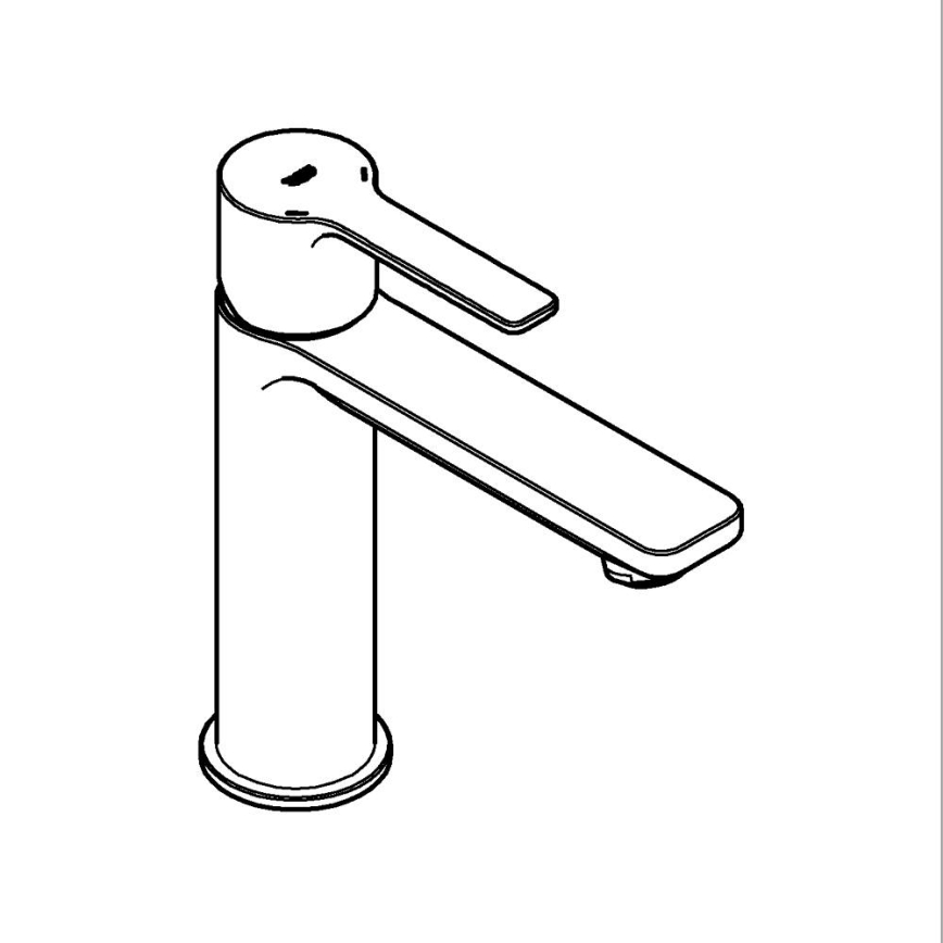 GROHE 23106AL1 - LINEARE praustuvo maišytuvas, S dydis, grafito spalva