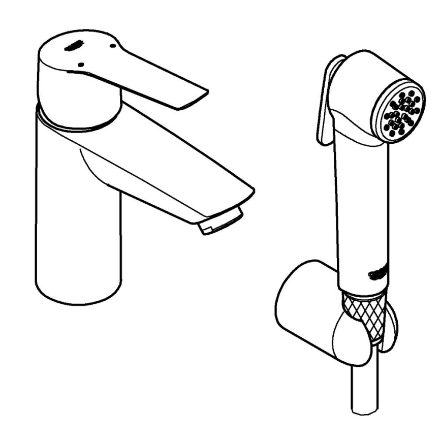 GROHE 23123003 - praustuvo maišytuvas START 165 mm blizgus chromas