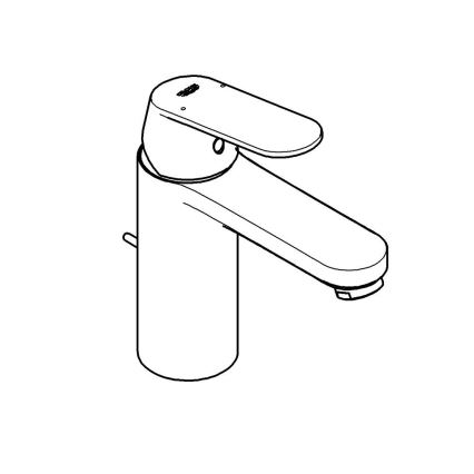 GROHE 23325000 - praustuvo maišytuvas EUROSMART COSMOPOLITAN, M dydis, chromuotas