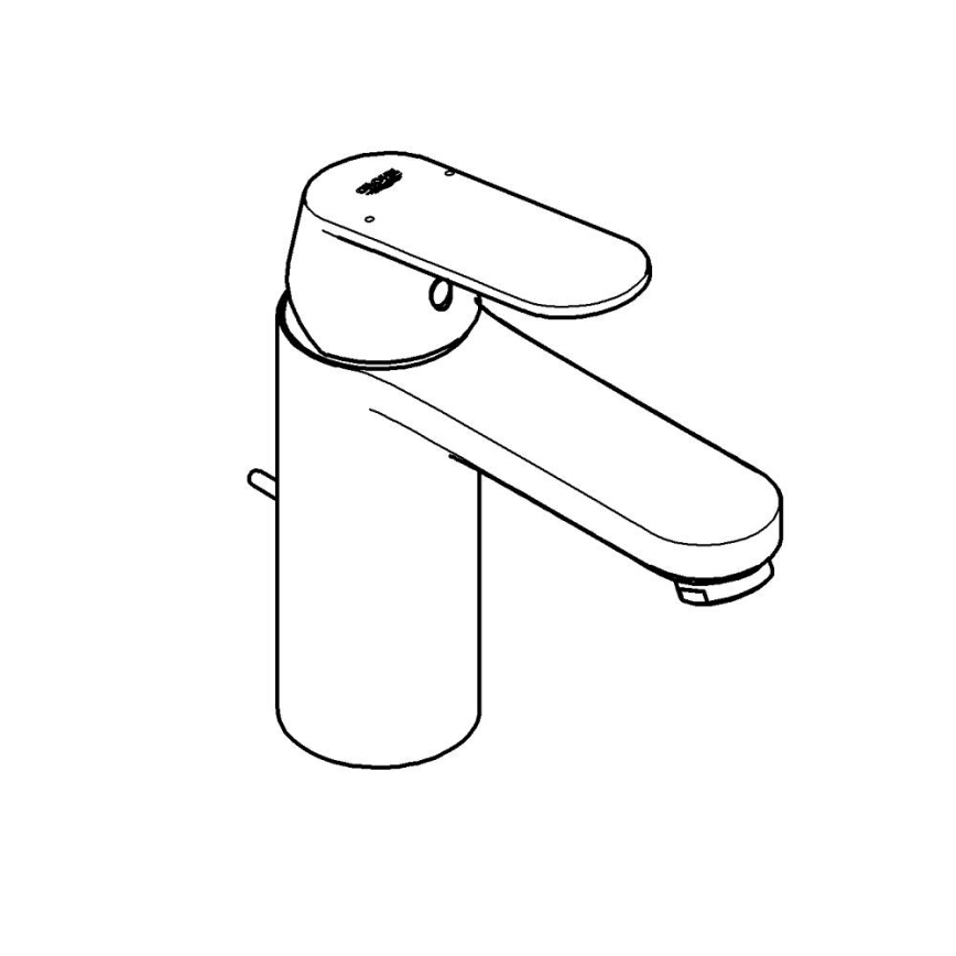 GROHE 23325000 - praustuvo maišytuvas EUROSMART COSMOPOLITAN, M dydis, chromuotas