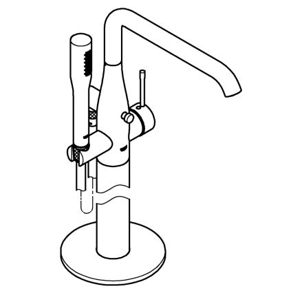 GROHE 23491001 - Vonios maišytuvas ESSENCE 277 mm blizgus chromas