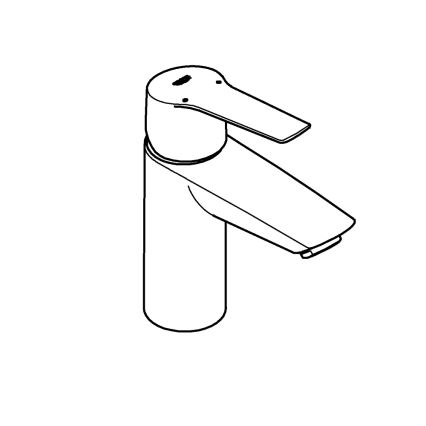 GROHE 235502432 - praustuvo maišytuvas START, S dydis, juodas