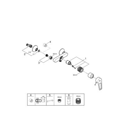 GROHE 23634001 - Dušo maišytuvas DN 15, blizgus chromas
