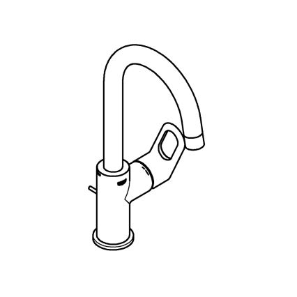 GROHE 23763000 - Praustuvo maišytuvas BAULOOP, L dydis, blizgus chromas