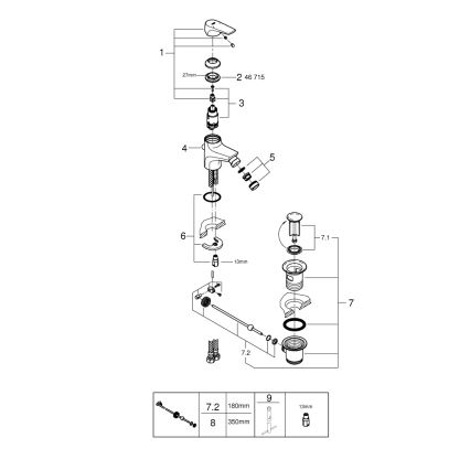 GROHE 23770000 - Bidė maišytuvas START FLOW, blizgus chromas