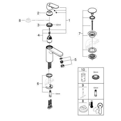 GROHE 23926000 - praustuvo maišytuvas DN 15 dydis M blizgus chromas