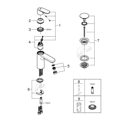 GROHE 23928000 - praustuvo maišytuvas DN 15, dydis M, blizgus chromas