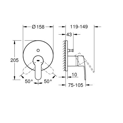 GROHE 24052002 - Maišytuvas EUROSTYLE COSMOPOLITAN blizgus chromas