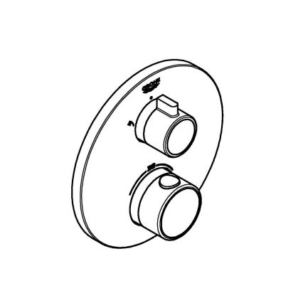 GROHE 24076000 - GROHTHERM termostatinis dušo maišytuvas, blizgus chromas