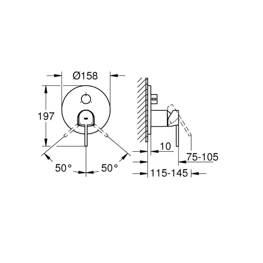 GROHE 24093003 - Maišytuvas PLUS blizgus chromas