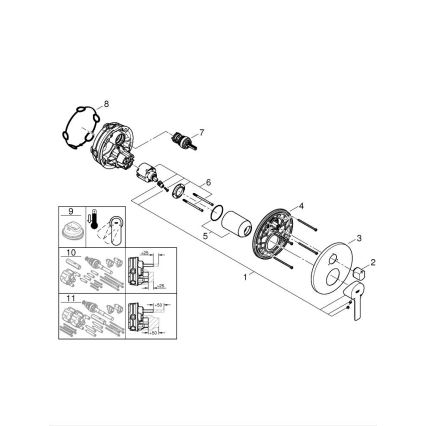 GROHE 24095001 - Maišytuvas LINEARE, blizgus chromas