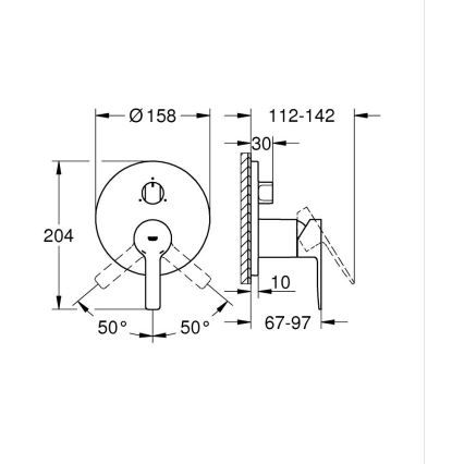 GROHE 24095001 - Maišytuvas LINEARE, blizgus chromas