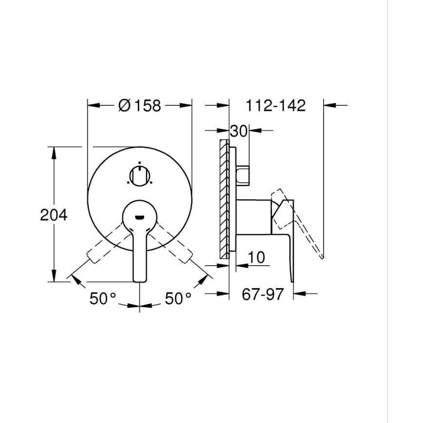 GROHE 24095001 - Maišytuvas LINEARE, blizgus chromas