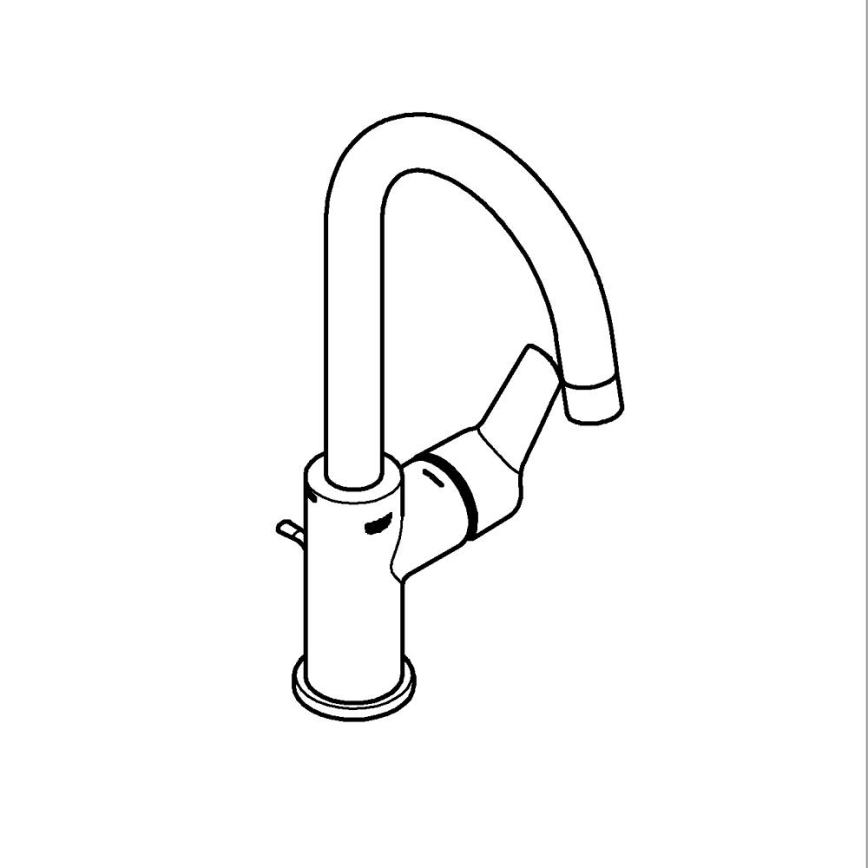 GROHE 242032432 - Praustuvo maišytuvas START 311 mm juodas