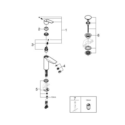 GROHE 24204002 - praustuvo maišytuvas START, M dydis, blizgus chromas