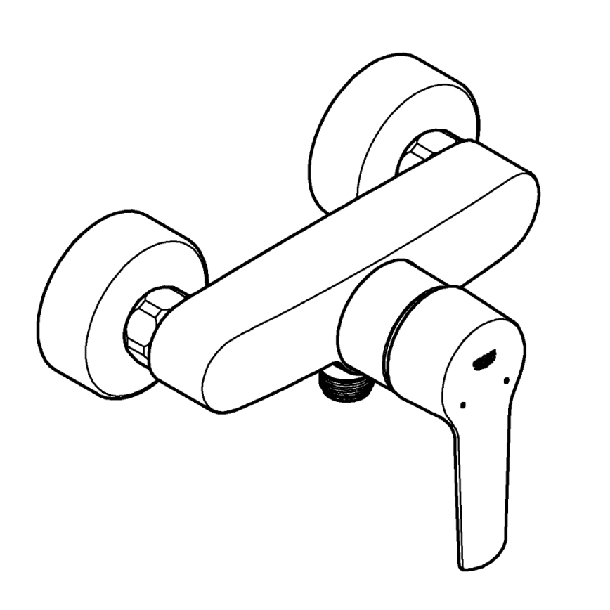 GROHE 24208002 - Sieninis dušo maišytuvas START DN 15 blizgus chromas