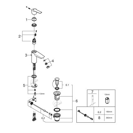 GROHE 24209002 - Praustuvo maišytuvas START DN 15, blizgus chromas