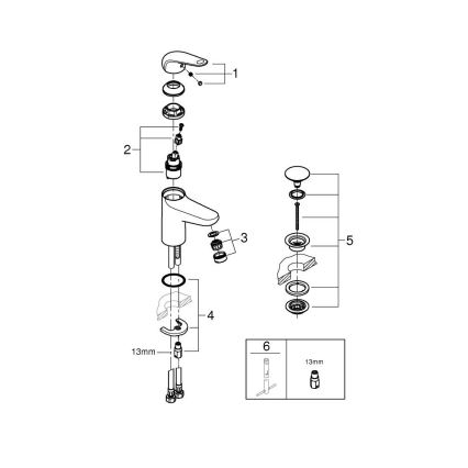 GROHE 24326001 - Praustuvinis maišytuvas SWIFT DN 15 dydis M blizgus chromas