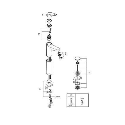 GROHE 24331001 - Praustuvo maišytuvas SWIFT 319 mm, blizgus chromas