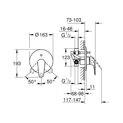 GROHE 24336001 - Vonios maišytuvas SWIFT DN 15, blizgus chromas