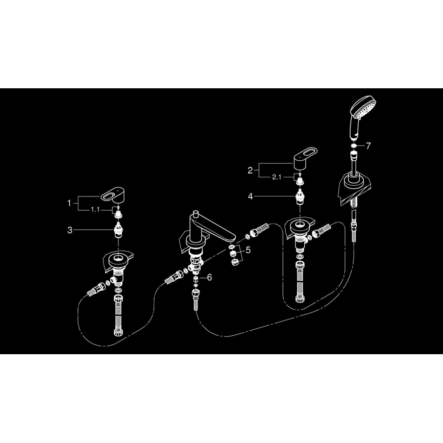 GROHE 2511900A - Vonios maišytuvas BAULOOP DN 20, blizgus chromas