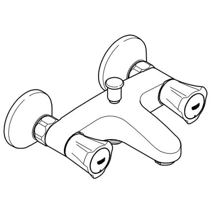 GROHE 25450001 - Vonios maišytuvas COSTA L DN 15 blizgus chromas