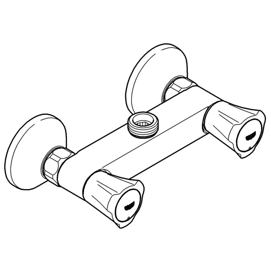 GROHE 26009001 - Dušo maišytuvas COSTA L DN 15 blizgus chromas