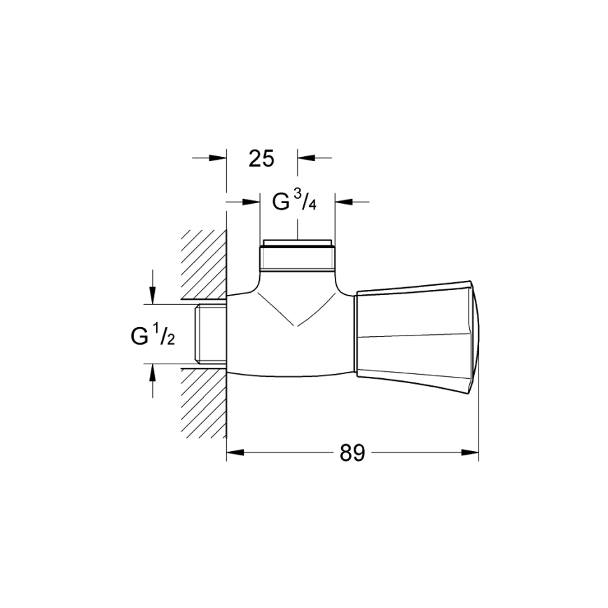 GROHE 26010001 - Dušo vožtuvas COSTA L, blizgus chromas