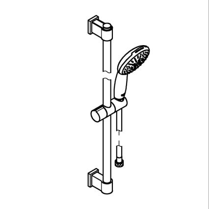 GROHE 26032001 - Dušo komplektas VITALIO START 110 600 mm blizgus chromas